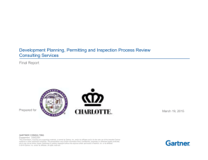 Development Planning, Permitting and Inspection Process Review Consulting Services Final Report Prepared for