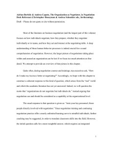 Adrian Borbély &amp; Andrea Caputo, The Organization as Negotiator, in... Desk Reference (Christopher Honeyman &amp; Andrea Schneider eds., forthcoming).