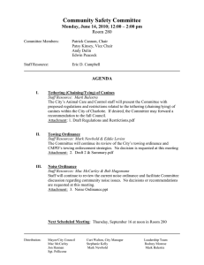 Community Safety Committee Monday, June 14, 2010; 12:00 – 2:00 pm