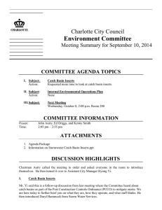 Environment Committee  Charlotte City Council Meeting Summary for September 10, 2014
