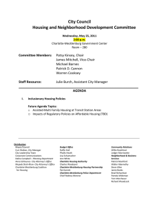 City Council  Housing and Neighborhood Development Committee 