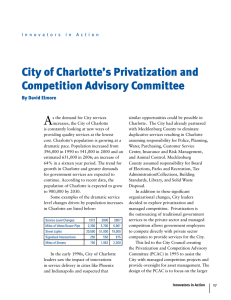 A City of Charlotte’s Privatization and Competition Advisory Committee By David Elmore