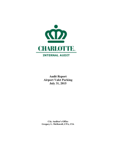 Audit Report Airport Valet Parking July 31, 2015