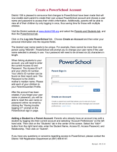 Create a PowerSchool Account