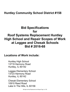 Bid Specifications for Roof Systems Replacement Huntley