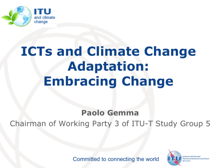 ICTs And Climate Change Adaptation Embracing Change