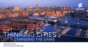 THINKING CITIES ICT IS CHANGING THE GAME Alessandro Pane
