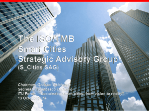 The ISO/TMB Smart Cities Strategic Advisory Group (S_Cities SAG)