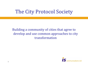 The City Protocol Society develop and use common approaches to city transformation