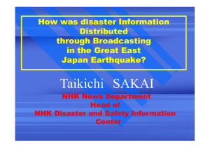 How was disaster Information Distributed through Broadcasting