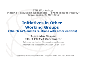 Initiatives in Other Working Groups