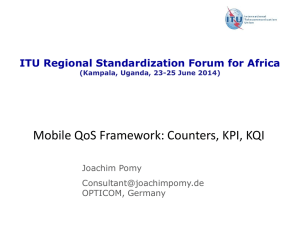 Mobile QoS Framework: Counters, KPI, KQI Version : 11 December 2008