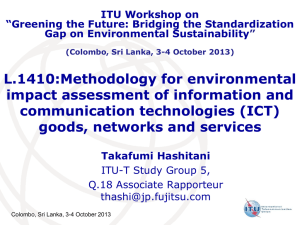 L.1410:Methodology for environmental impact assessment of information and communication technologies (ICT)