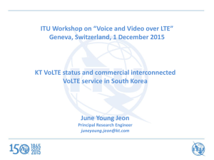 ITU Workshop on “Voice and Video over LTE”