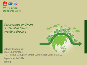 Focus Group on Smart Sustainable Cities: Working Group 1