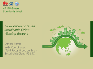 Focus Group on Smart Sustainable Cities: Working Group 4 4