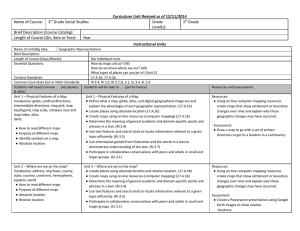 Curriculum Unit Revised as of 12/11/2014 ​ Name of Course: 3