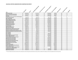 2013/2014 CERTIFIED ADMINISTRATORS COMPENSATION REPORT