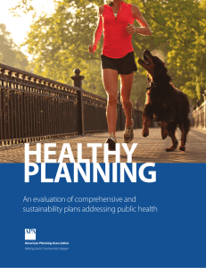 HEALTHY PLANNING An evaluation of comprehensive and sustainability plans addressing public health