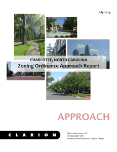 APPROACH Zoning Ordinance Approach Report CHARLOTTE, NORTH CAROLINA July 2013