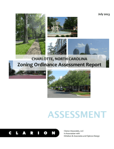 ASSESSMENT  Zoning Ordinance Assessment Report CHARLOTTE, NORTH CAROLINA