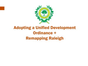 Adopting a Unified Development Ordinance + Remapping Raleigh