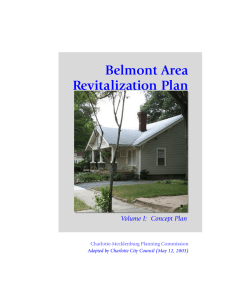 Belmont Area Revitalization Plan  Volume I:  Concept Plan