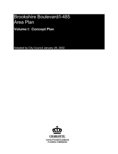 Brookshire Boulevard/I-485 Area Plan  Volume I:  Concept Plan