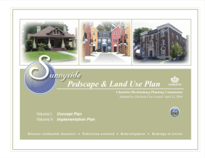 S unnyside Pedscape &amp; Land Use Plan Volume I: