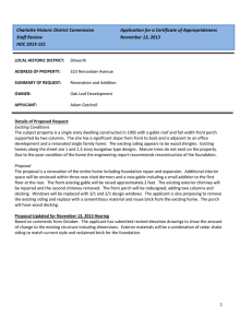 Charlotte Historic District Commission  Application for a Certificate of Appropriateness Staff Review