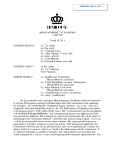 HISTORIC DISTRICT COMMISSION MINUTES March 12, 2014