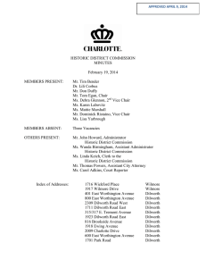 HISTORIC DISTRICT COMMISSION MINUTES February 19, 2014