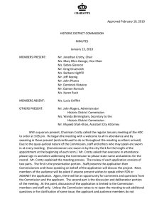 Approved February 10, 2010  HISTORIC DISTRICT COMMISSION MINUTES