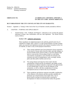 Petition No.  2006-016  Petitioner:    Charlotte-Mecklenburg Planning Commission
