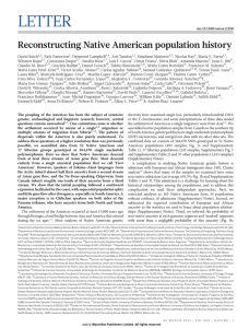 LETTER Reconstructing Native American population history