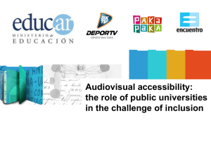 Audiovisual accessibility: the role of public universities in the challenge of inclusion