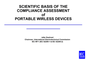 SCIENTIFIC BASIS OF THE COMPLIANCE ASSESSMENT of PORTABLE WIRLESS DEVICES