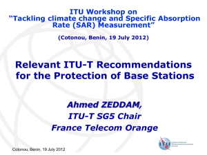 Relevant ITU-T Recommendations for the Protection of Base Stations Ahmed ZEDDAM,