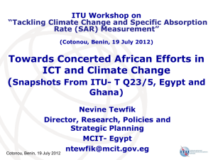 Towards Concerted African Efforts in ICT and Climate Change (