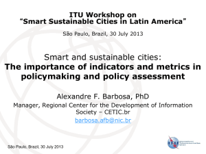 Smart and sustainable cities: The importance of indicators and metrics in “