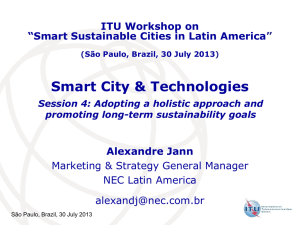 Smart City &amp; Technologies ITU Workshop on Alexandre Jann