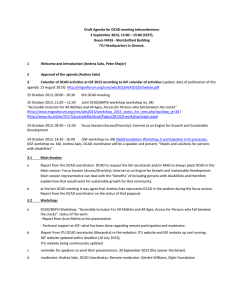 Draft Agenda for DCAD meeting teleconference: Room M416 - Montbrillant Building