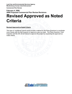 Revised Approved as Noted Criteria  February 4, 2008