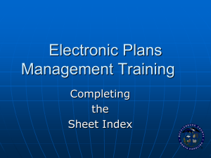 Electronic Plans Management Training Completing the