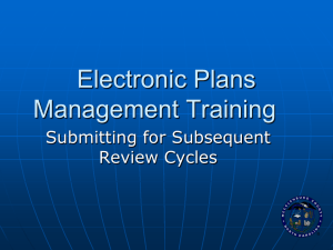 Electronic Plans Management Training Submitting for Subsequent Review Cycles