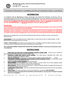 INFORMATION  Information &amp; Instructions for Completing Land Use and Construction Surety...