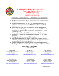 CHARLOTTE FIRE DEPARTMENT Fire  Plans Review Section
