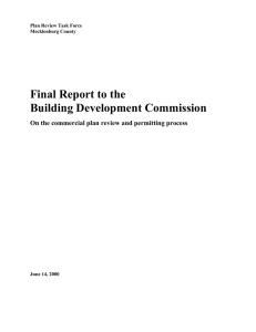 Final Report to the Building Development Commission Plan Review Task Force