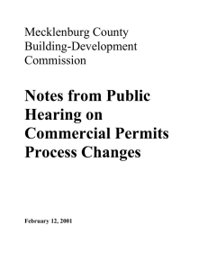 Mecklenburg County Building-Development Commission February 12, 2001