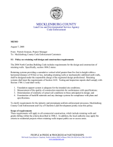 MECKLENBURG COUNTY  Land Use and Environmental Service Agency Code Enforcement